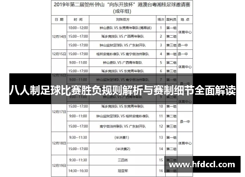 八人制足球比赛胜负规则解析与赛制细节全面解读